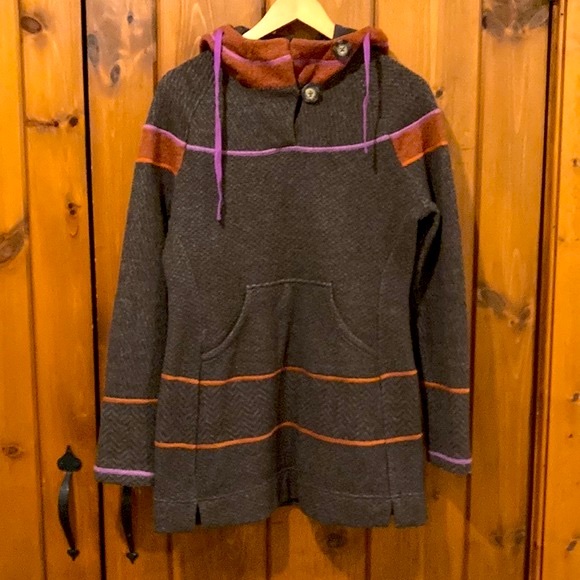 (S) Prana Caitlyn Tunic Sweater, Espresso, Wool Blend - Picture 3 of 13